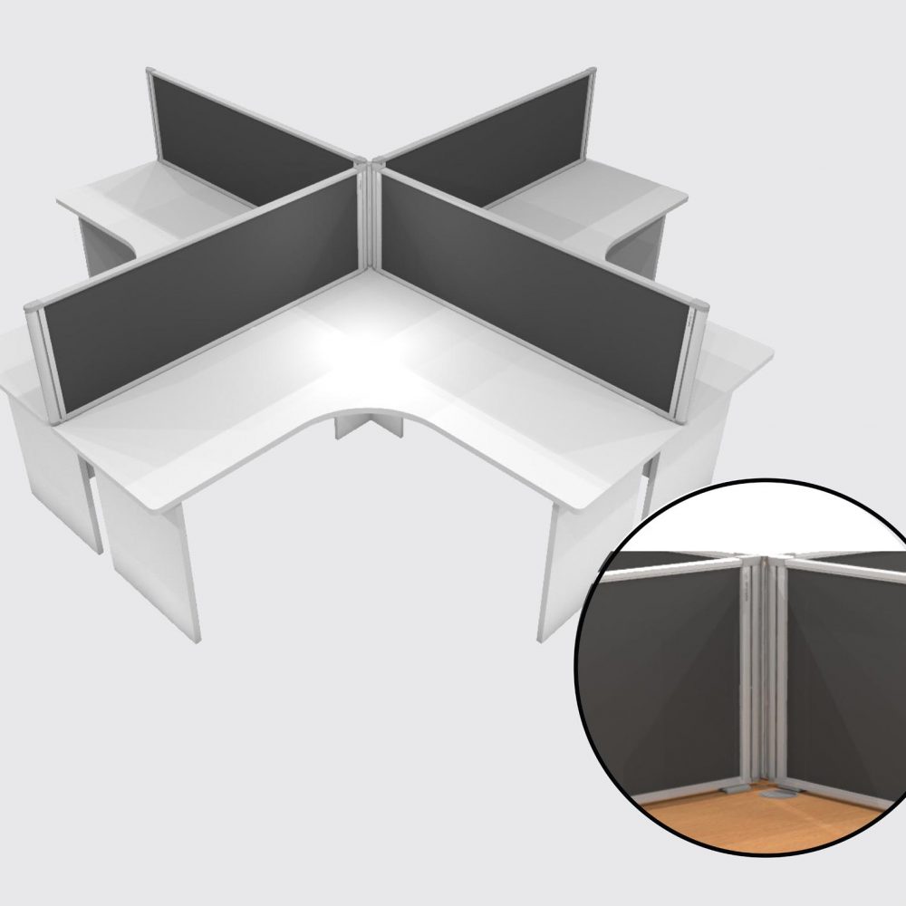 Desk Mounted Partitions - Boyd Workspaces